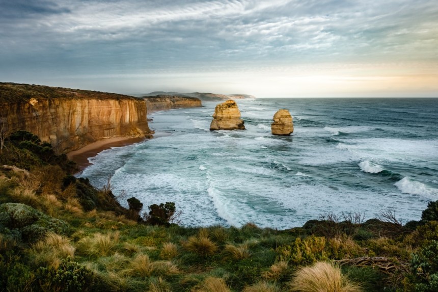 Les Douze Apôtres, formations rocheuses emblématiques de la Great Ocean Road
